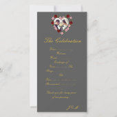Graue Hochzeitsprogramm (Vorderseite)