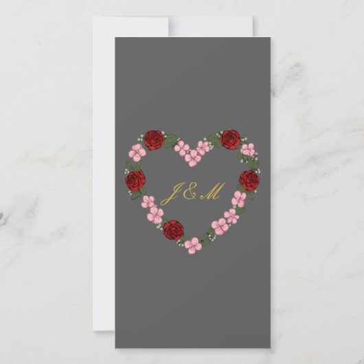 Graue Hochzeitsprogramm (Rückseite)