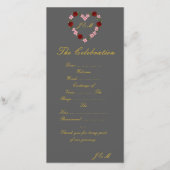 Graue Hochzeitsprogramm (Vorderseite)