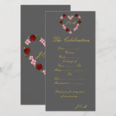 Graue Hochzeitsprogramm (Vorne/Hinten)