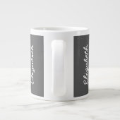 Graue Holzfarbe Jumbo-Tasse (Rückseite)