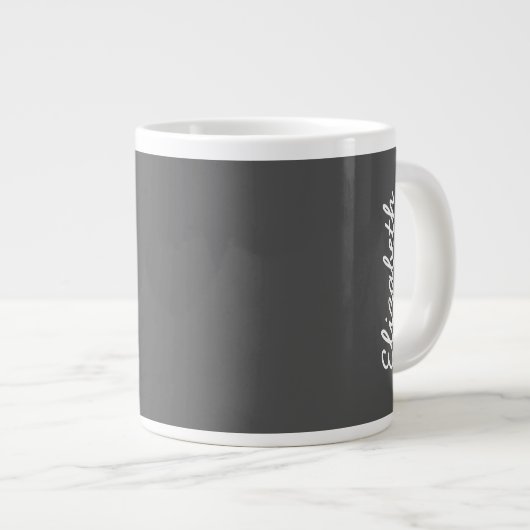 Graue Holzfarbe Jumbo-Tasse (Vorderseite Rechts)