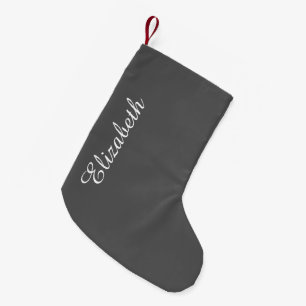 Graue Holzfarbe Kleiner Weihnachtsstrumpf