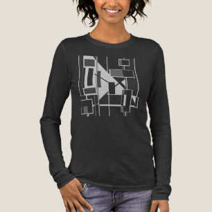 Graue Holzkohle Geometric MCM inspirierte Abstrakt Tri-Blend Shirt