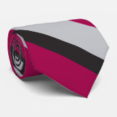 Graue Holzkohle und tiefe Himbeere, diagonal gestr Krawatte (Gerollt)