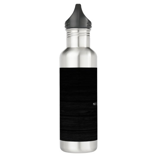 Graue Holzkonstruktion Hintergrund Schlichter Legi Edelstahlflasche (Links)