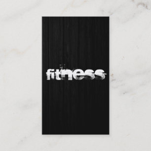 Graue Holzstruktur Fitness Sport Geschäftskarte Visitenkarte