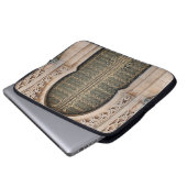 GRAUE HOLZTÜR LAPTOPSCHUTZHÜLLE (Vorne Knopf)
