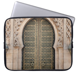 GRAUE HOLZTÜR LAPTOPSCHUTZHÜLLE