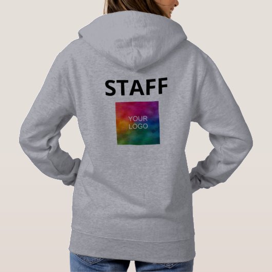 Graue Hoodies-Logo für Frauen hier Hoodie (Rückseite)