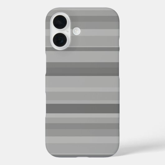 Graue horizontale Streifen Case-Mate iPhone Hülle (Rückseite)