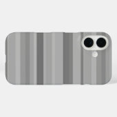 Graue horizontale Streifen Case-Mate iPhone Hülle (Rückseite (Horizontal))