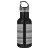 Graue horizontale Streifen Edelstahlflasche (Rückseite)