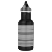 Graue horizontale Streifen Edelstahlflasche (Rechts)