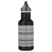 Graue horizontale Streifen Edelstahlflasche (Links)