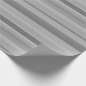 Graue horizontale Streifen Geschenkpapier (Ecke)