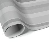 Graue horizontale Streifen Geschenkpapier (Rolleneckpunkt)