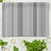 Graue horizontale Streifen Geschirrtuch (Gefaltet)