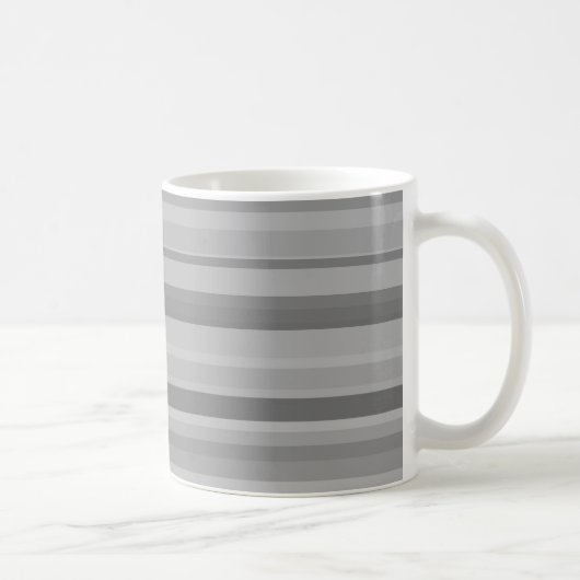 Graue horizontale Streifen Kaffeetasse (Rechts)