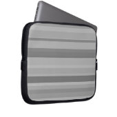 Graue horizontale Streifen Laptopschutzhülle (Vorne Rechts)