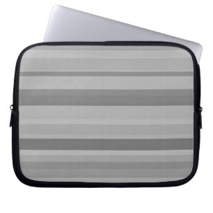 Graue horizontale Streifen Laptopschutzhülle