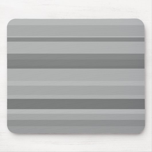 Graue horizontale Streifen Mousepad (Vorne)