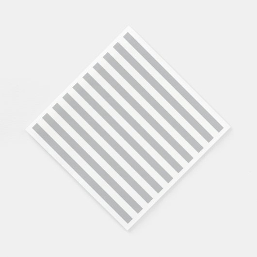 Graue horizontale Streifen Serviette (Ecke)
