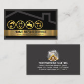 Graue House Frame Handyman Tools Visitenkarte (Vorne/Hinten)