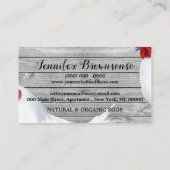 Graue Hühnerhenne Rustikale Bio Eierfarm Visitenkarte (Rückseite)