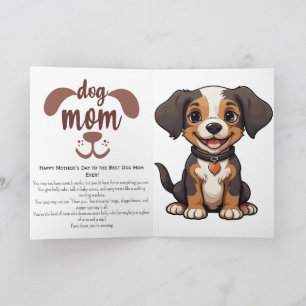 Graue Hundemutter Muttertagskarte Feiertagskarte