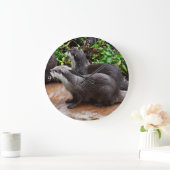 Graue Hungerotter, große runde Wall-Uhr Wanduhr (Zuhause)