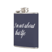 Graue, ich bin nicht über dieses Leben Flachmann (Links)