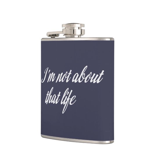 Graue, ich bin nicht über dieses Leben Flachmann (Links)