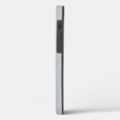 Graue Imitate aus Aluminium, schwarze Spitze Case-Mate iPhone Hülle (Rückseite / Links)