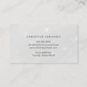 Graue Imitate glänzen Schmetterlingskarte Visitenkarte (Rückseite)