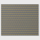 Graue, Imitate Gold 45. (fünfundvierzigste) Verans Geschenkpapier (Flach)