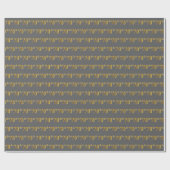 Graue, Imitate Gold 70. (Siebzigste) Veranstaltung Geschenkpapier (Flach)