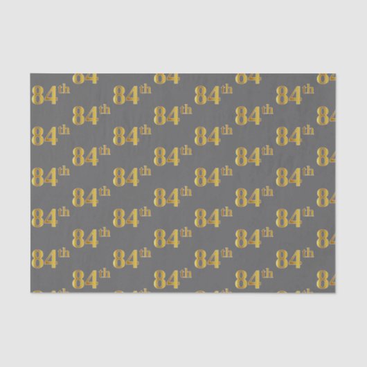 Graue, Imitate Gold 84. (Achtzigste) Veranstaltung Seidenpapier (Vorderseite)