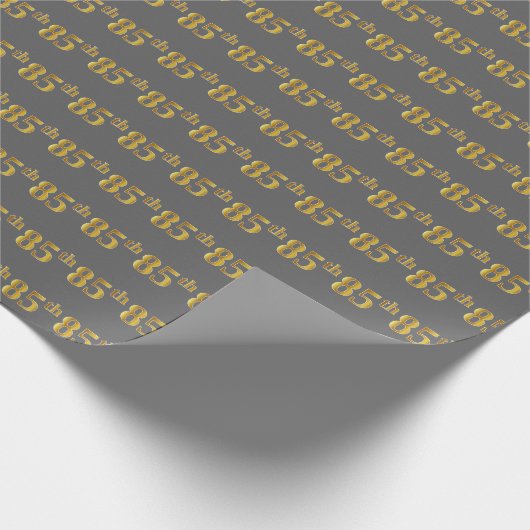 Graue, Imitate Gold 85. (85.) Veranstaltung Geschenkpapier (Ecke)