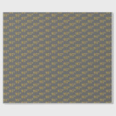 Graue, Imitate Gold 95. (fünfundneunzigste) Verans Geschenkpapier (Flach)