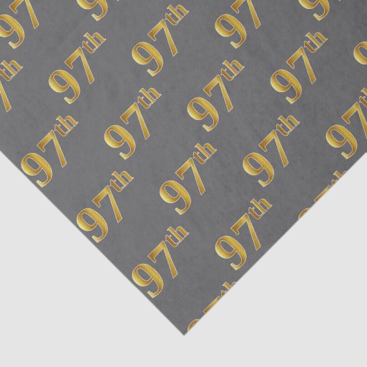 Graue, Imitate Gold 97. (siebenundneunzig) Veranst Seidenpapier (Ausschnitt)