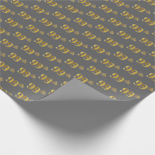 Graue, Imitate Gold 99. (neunundneunzig) Veranstal Geschenkpapier