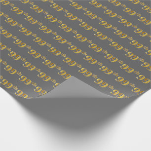 Graue, Imitate Gold 99. (neunundneunzig) Veranstal Geschenkpapier