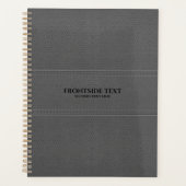 Graue Imitate Leder Planner Planer (Vorderseite)
