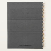 Graue Imitate Leder Planner Planer (Rückseite)