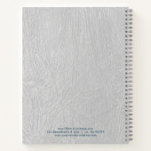 Graue Imitate Ledertextur Notizblock (Rückseite)
