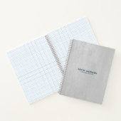 Graue Imitate Ledertextur Notizblock (Innenseite)