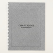 Graue Imitate Leinenstruktur Planer (Vorderseite)