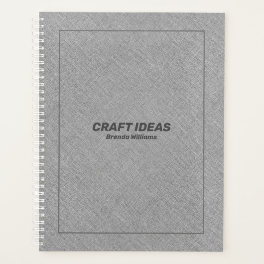 Graue Imitate Leinenstruktur Planer (Vorderseite)