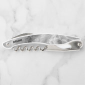 Graue Imitate Marmormonogramm Waiter's Corkschraub Kellnermesser (Rückseite)